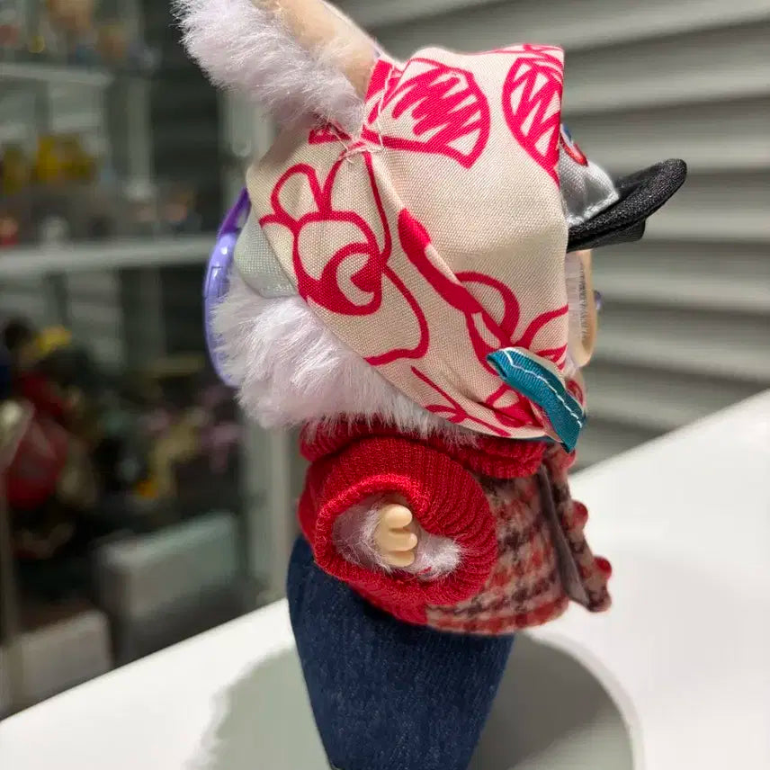 라부부 하이라이트 보라색 LUCK 정품 15-17cm 인형 (옷 포함)