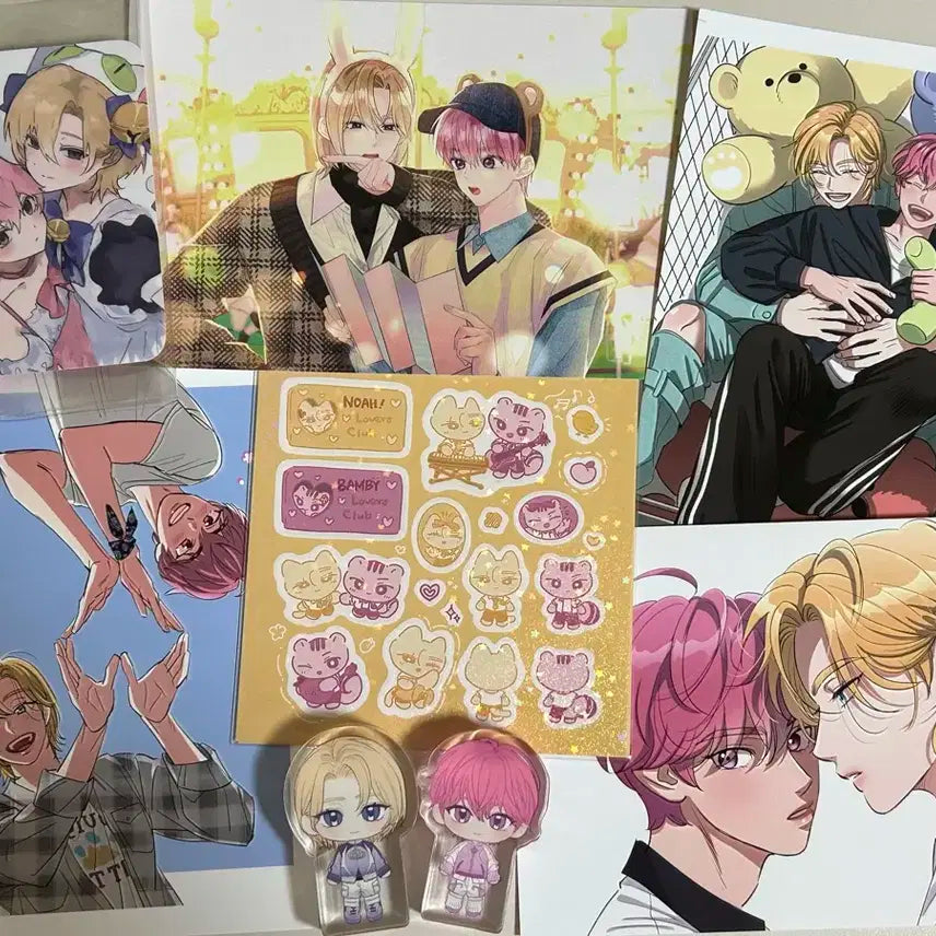 플레이브 노아 밤비 쁜라인 쁜라 코롯토 엽서 스티커 비공굿 일괄