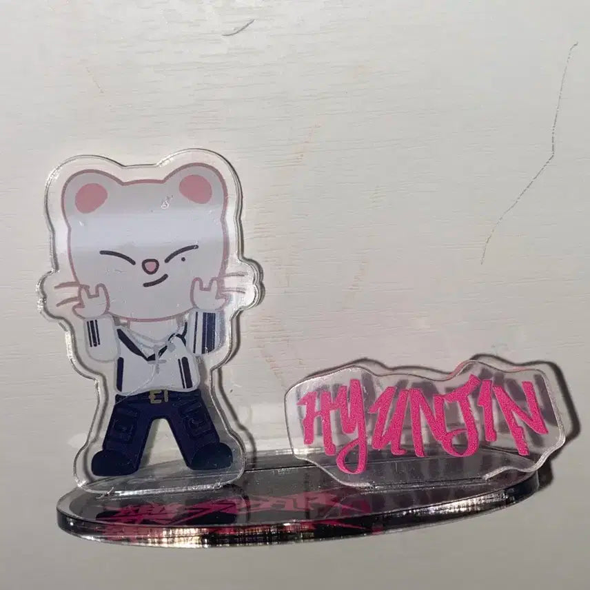 스키즈 현진 락 팝업 포카 아크릴스탠드 포카홀더