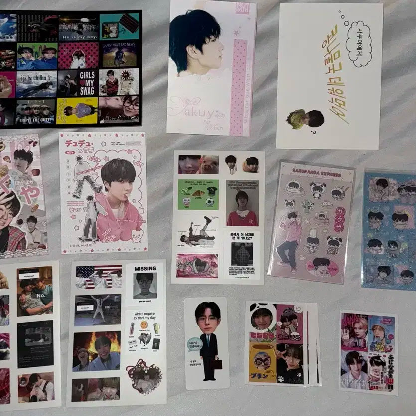 엔시티위시 사쿠야 리쿠 유우시 삼쿠 비공굿 엽서 밈티커  판매