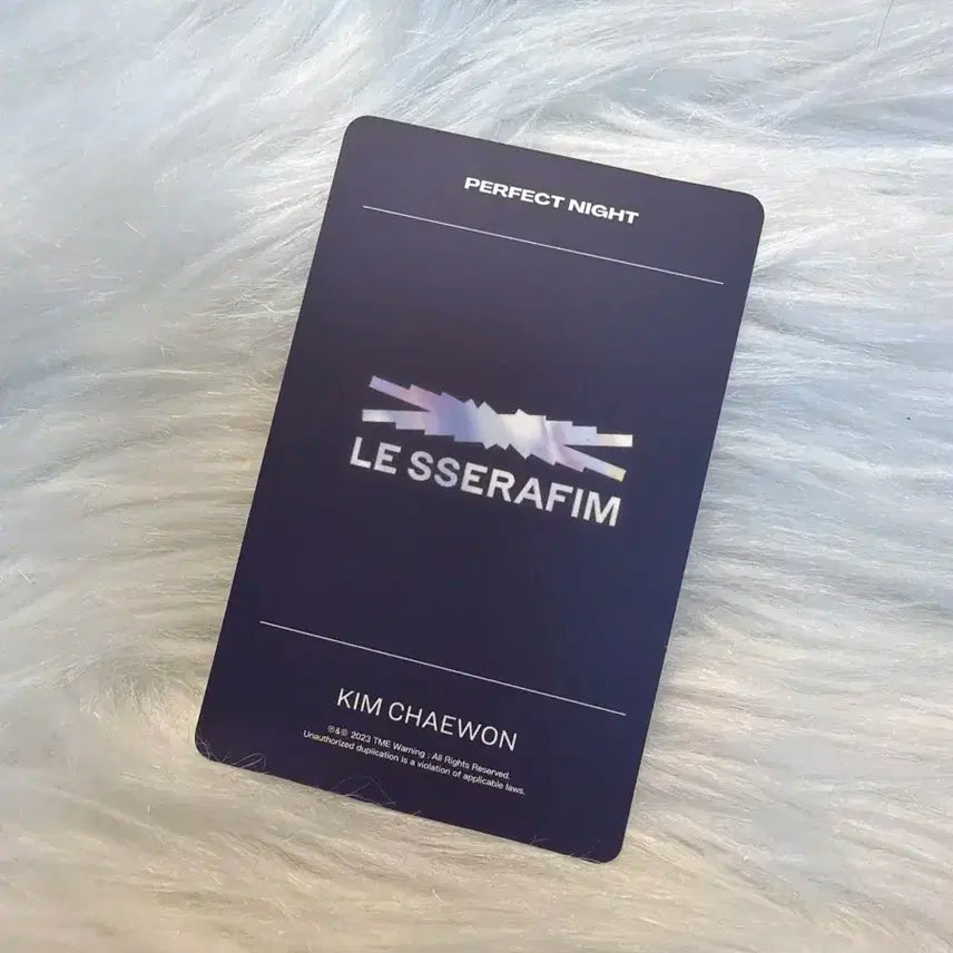 르세라핌 김채원 퍼펙트나잇 QQ뮤직 포토카드 포카 트레카