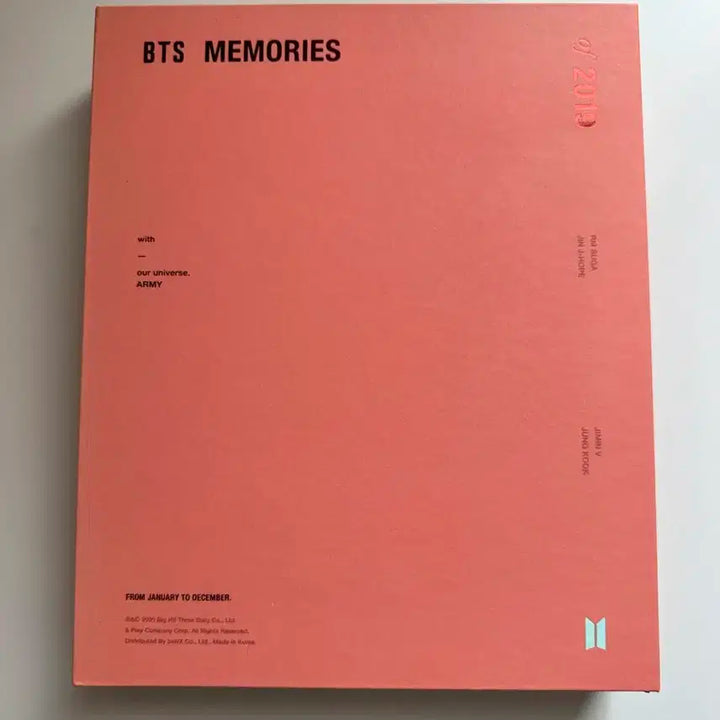 방탄소년단 BTS Memories 2019 DVD