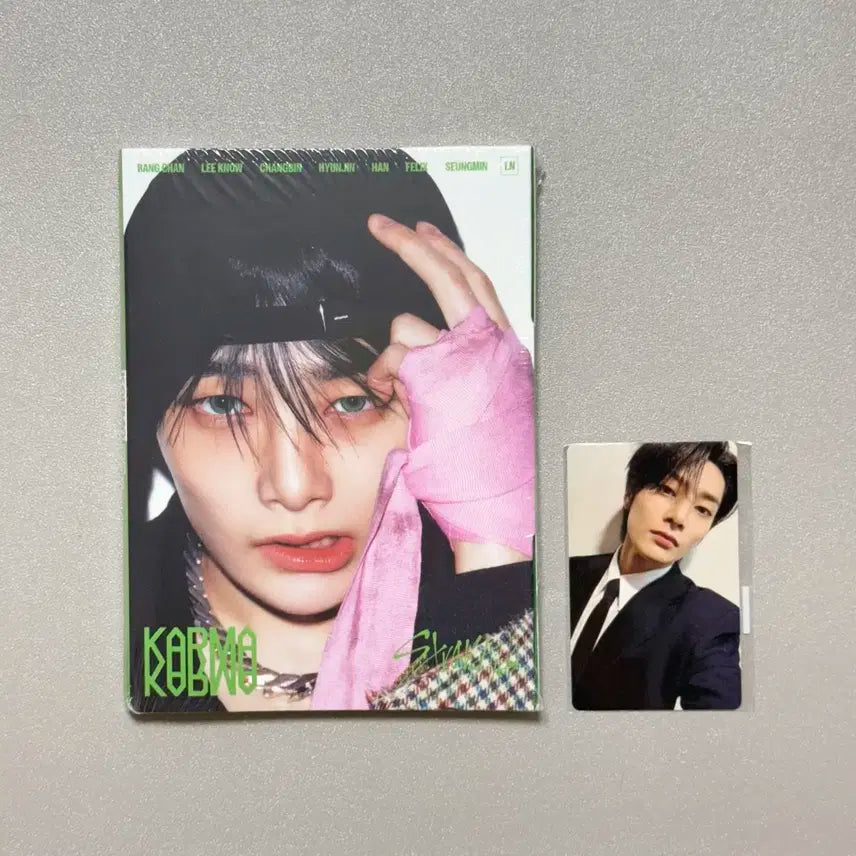 스키즈 KARMA아코디언 LUCKY DRAW 미개봉앨범+포카 /I.N