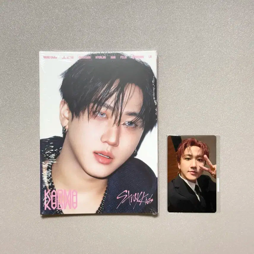 스키즈 KARMA아코디언 LUCKY DRAW 미개봉앨범+포카/창빈