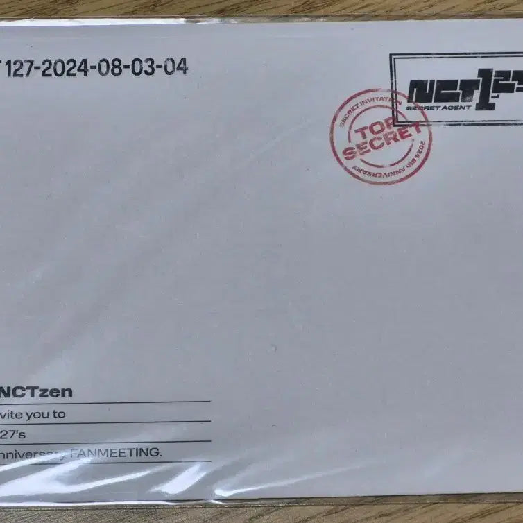 NCT127 엔시티 마크 8주년 팬미팅 초대장 판매 양도