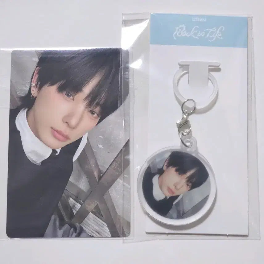 앤팀 하루아 백투라이프 위버스 특전 포카 + 메지루시 키링 세트