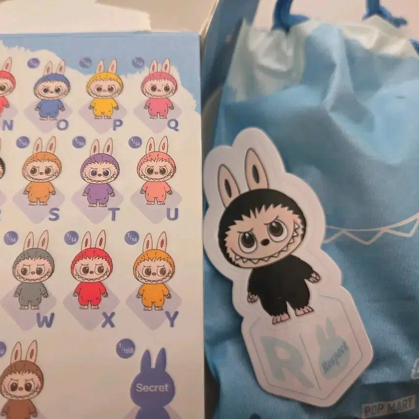 미니 라부부 키링 블랙 R