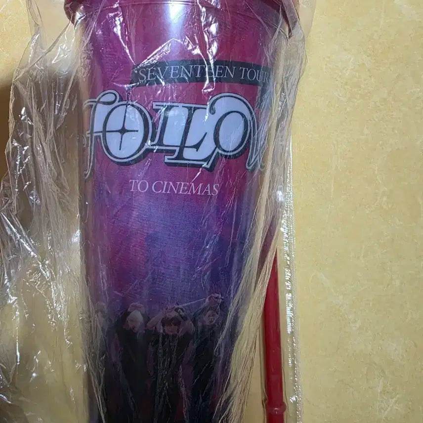 세븐틴 팔로우 투 시네마 텀블러 + 빨대