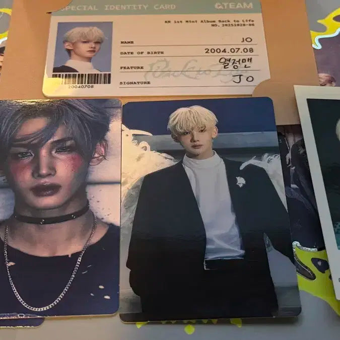 앤팀 백투라이프 죠 조 천사증 포토카드 인스턴트포토 세트 일괄