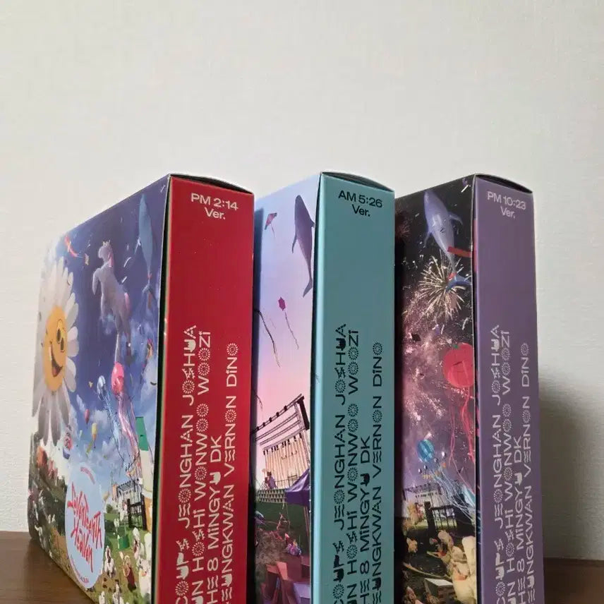 세븐틴 Heaven 앨범 3종 세트 포카 일괄