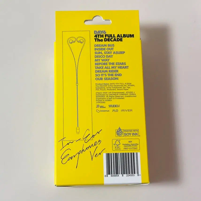 데이식스 원필 인이어 앨범 (포카X) 더데케이드 정규 4집 이어폰 양도