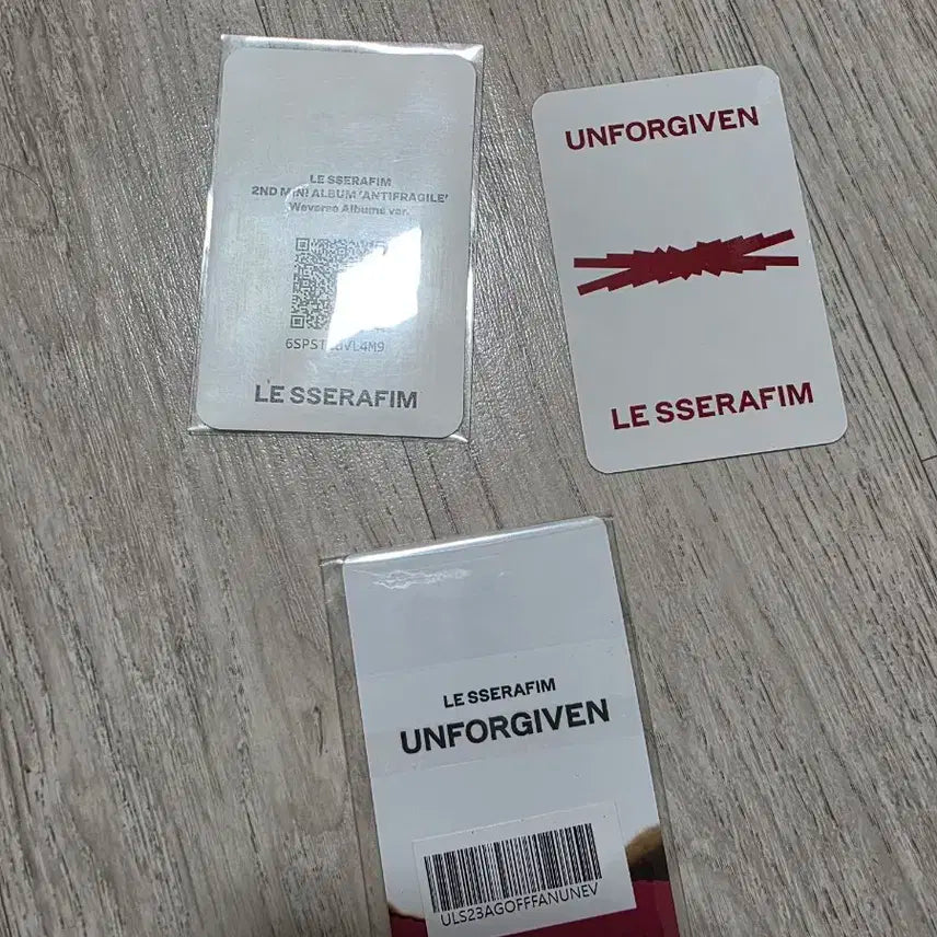 르세라핌 김채원 언포기븐 등 포카 일괄 3장