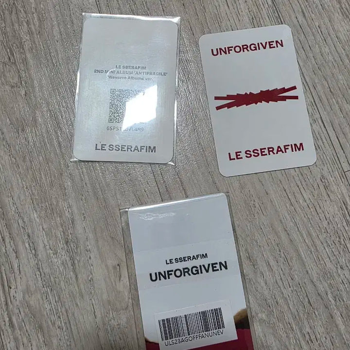 르세라핌 김채원 언포기븐 등 포카 일괄 3장