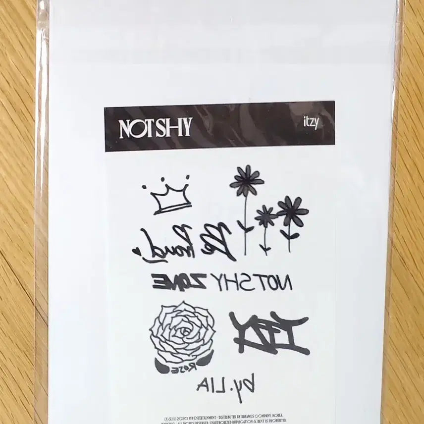 있지 낫샤이 타투 스티커  ITZY 포카 포토카드 미공포