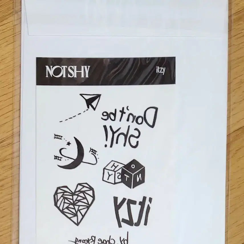 있지 낫샤이 타투 스티커  ITZY 포카 포토카드 미공포