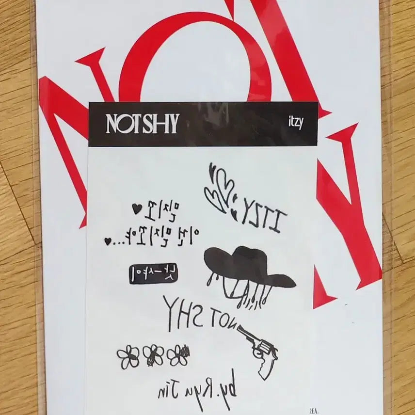 있지 낫샤이 타투 스티커  ITZY 포카 포토카드 미공포