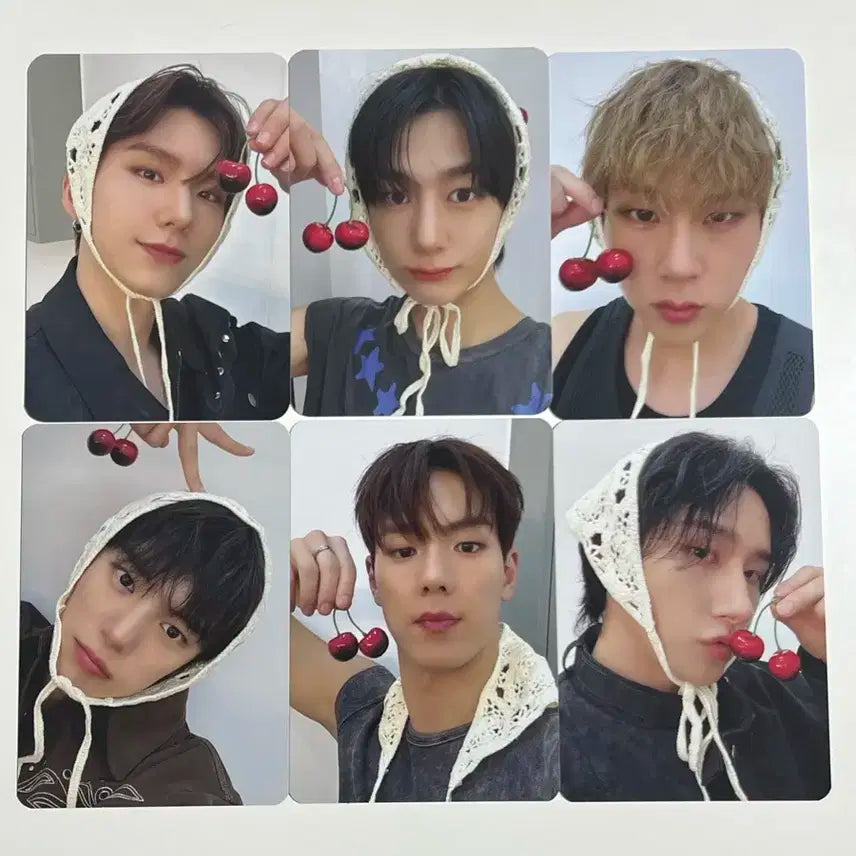 몬스타엑스 애플뮤직3차 체리 미공포 특전 포카 세트