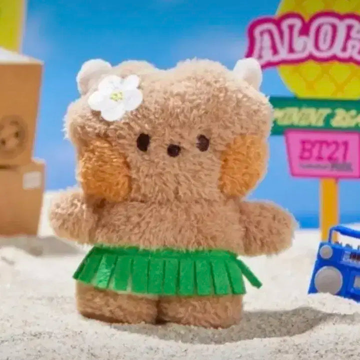 BT21 알제이 미니니 썸머 스탠딩 인형