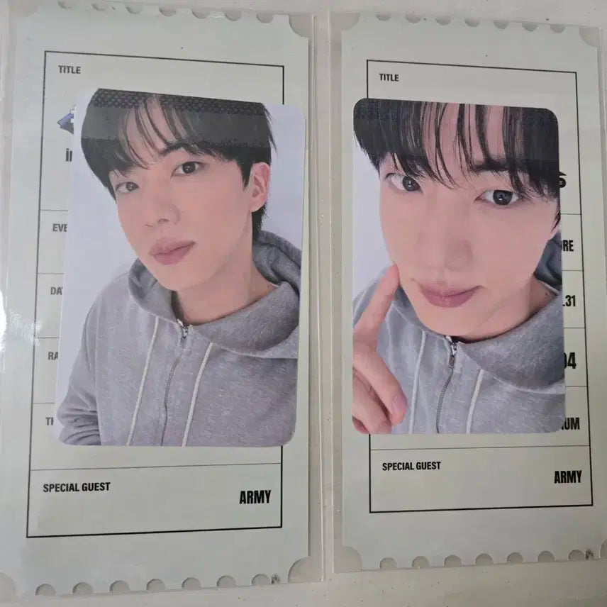 BTS 방탄소년단 진 Jin 석진 앵콘 아미존 특전 포카 티켓 세트