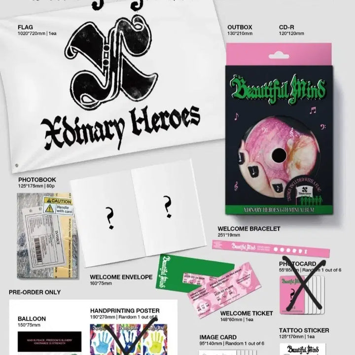 엑스디너리히어로즈 엑디즈 뷰티풀마인드 한정반 개봉 앨범