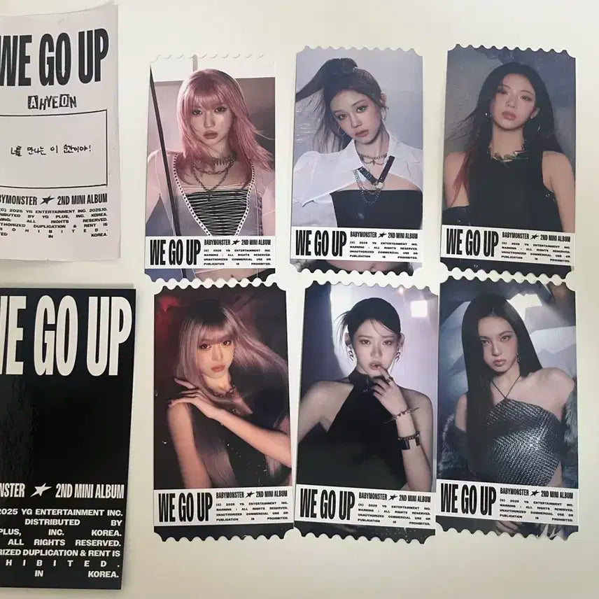 베이비몬스터 we go up 팝업 티켓 일괄 세트