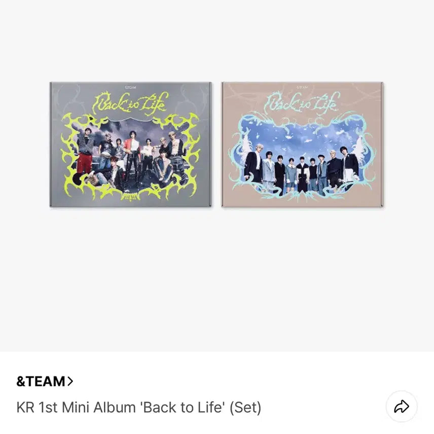 &TEAM 앤팀 Back to Life 앨범 세트 미개봉 일괄