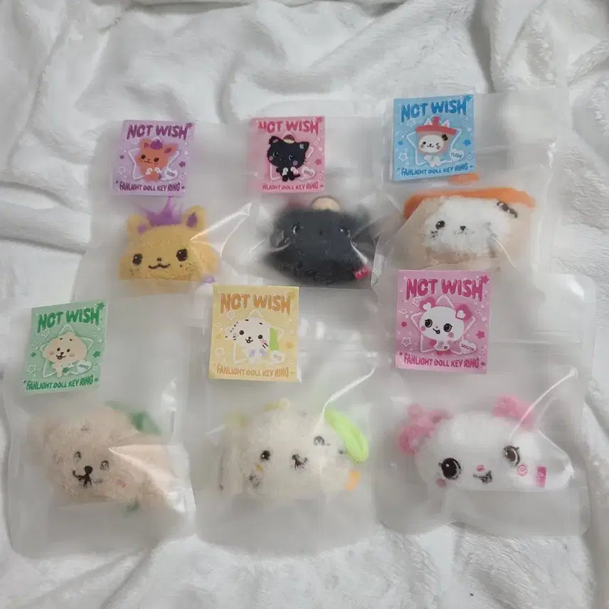 엔시티 위시 콘서트 엠디 미니돌 키링 시오닝 쿠리 버블냥 룐룐  팡이