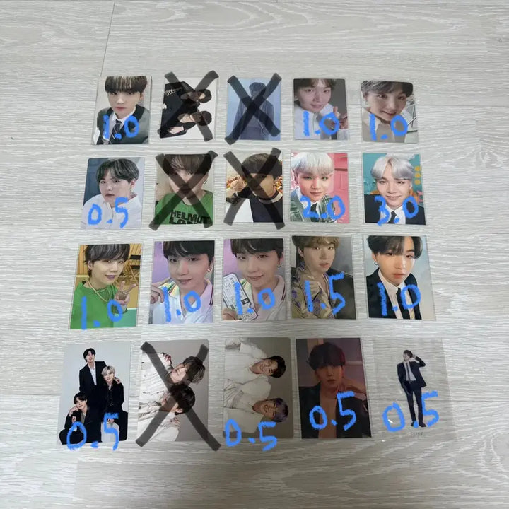 급처) 방탄소년단 슈가 포카 일괄