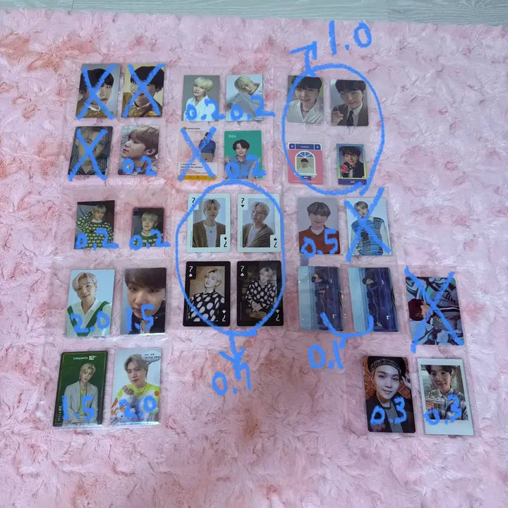 급처) 방탄소년단 슈가 포카 일괄