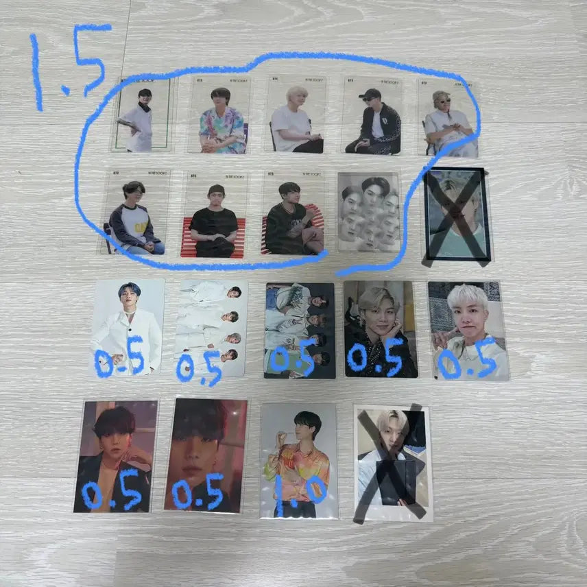 급처) 방탄소년단 슈가 포카 일괄