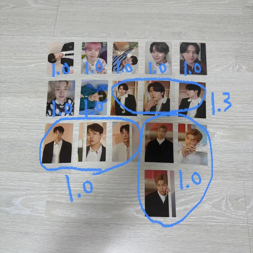 급처) 방탄소년단 슈가 포카 일괄