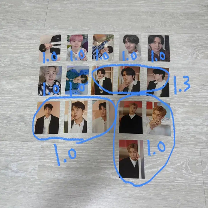 급처) 방탄소년단 슈가 포카 일괄