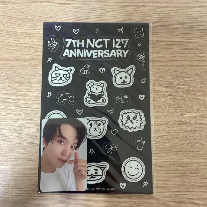 엔시티127 해찬 7주년기념 글로우인더다크 야광 스티커 포토카드 포카