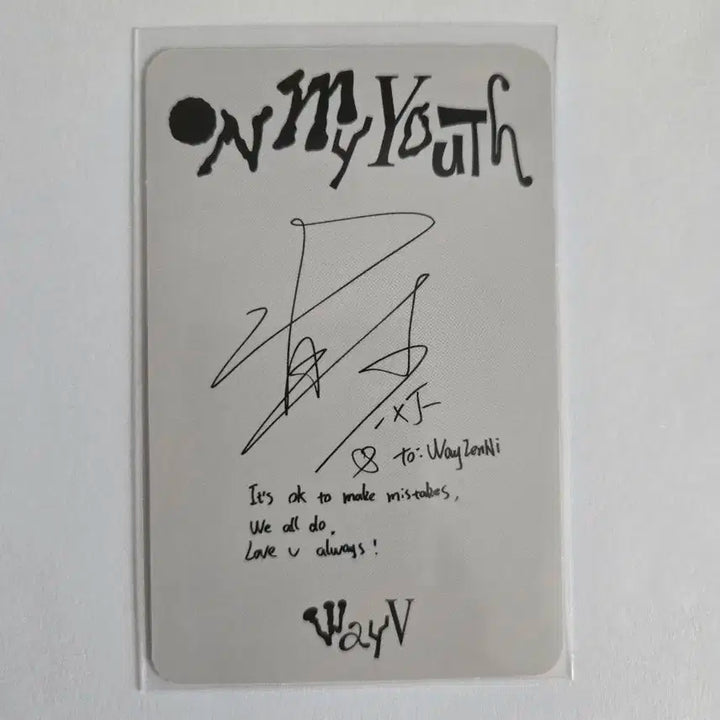 웨이션브이 SMini On My Youth 샤오쥔 포토카드
