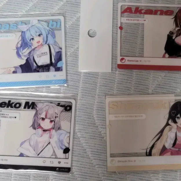 스텔라이브 봄빛데이트 sns풍 아크릴 카드