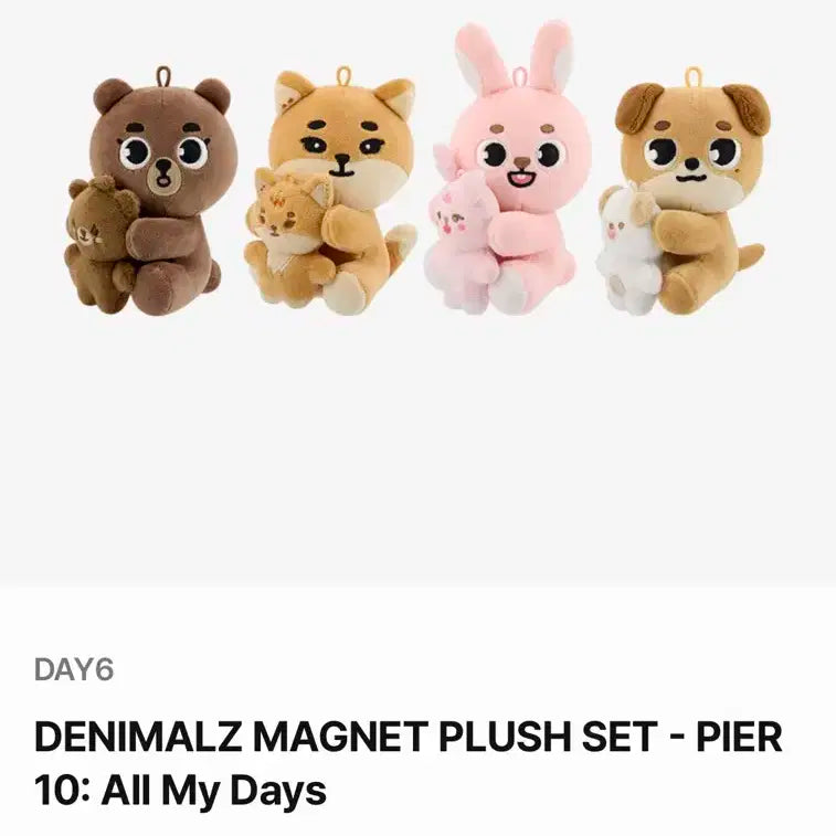 데이식스 데니멀즈 마그넷 플러시 세트 나안아 방