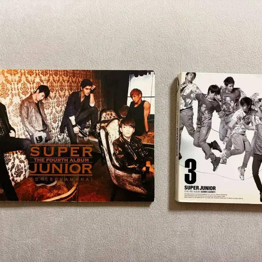 슈퍼주니어 쏘리쏘리 + 미인아 세트 3집 4집