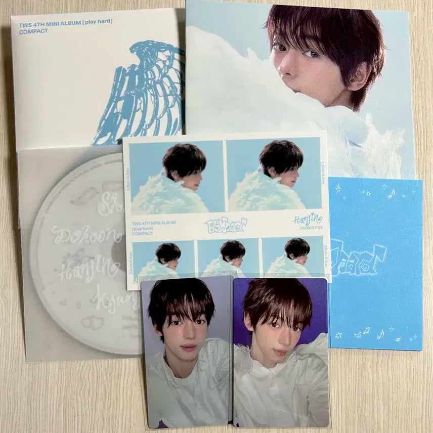 투어스 play hard 컴팩트반 한진 포카 풀세트 오버드라이브앨범양도