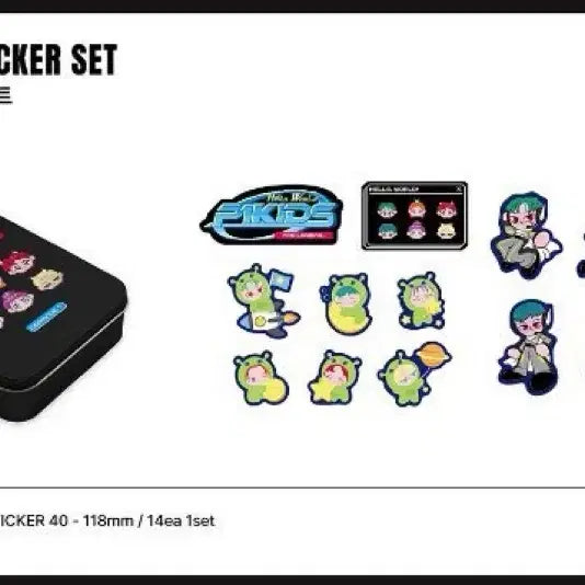 피원하모니 피원키즈 팝업 틴케이스 스티커 세트