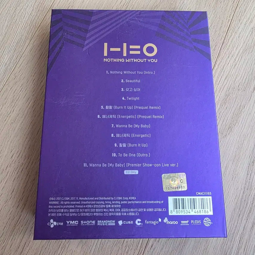 워너원 Nothing Without You 앨범