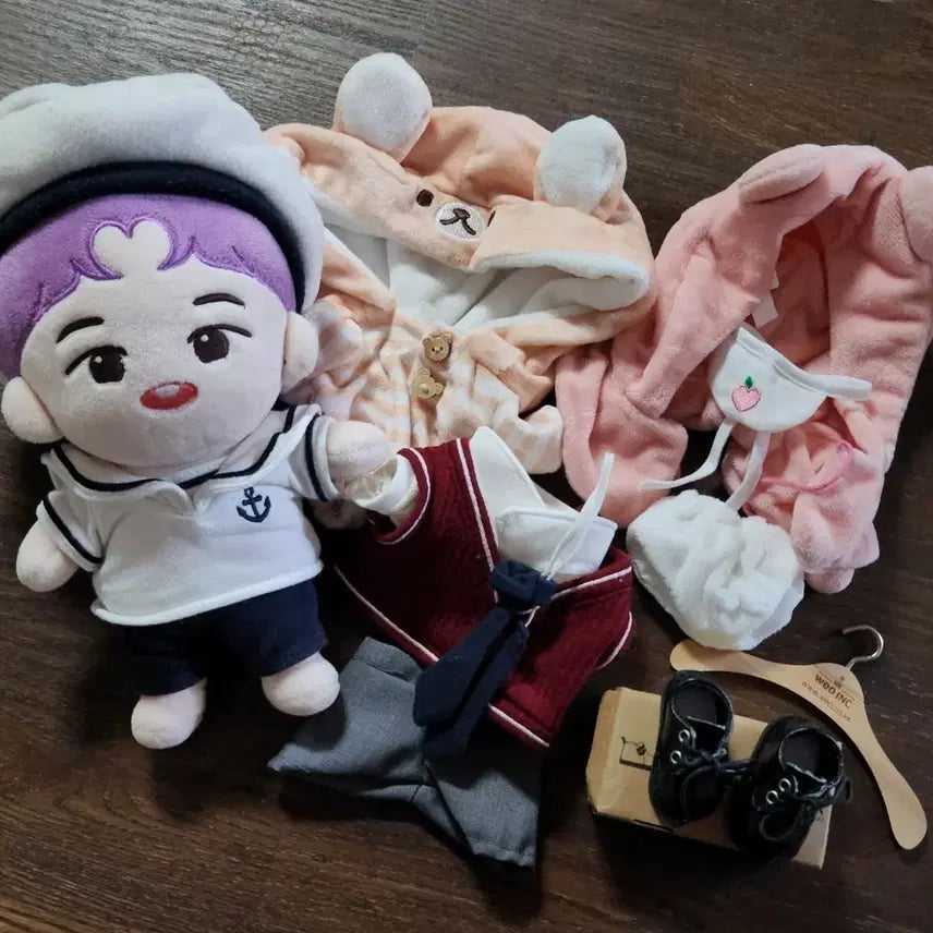 아기러 20cm 인형옷 4종 천러 인형