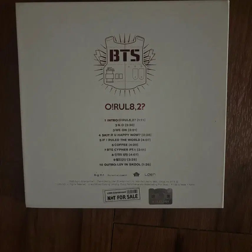 택포)BTS방탄소년단 O!RUL8,2? 싸인CD 앨범