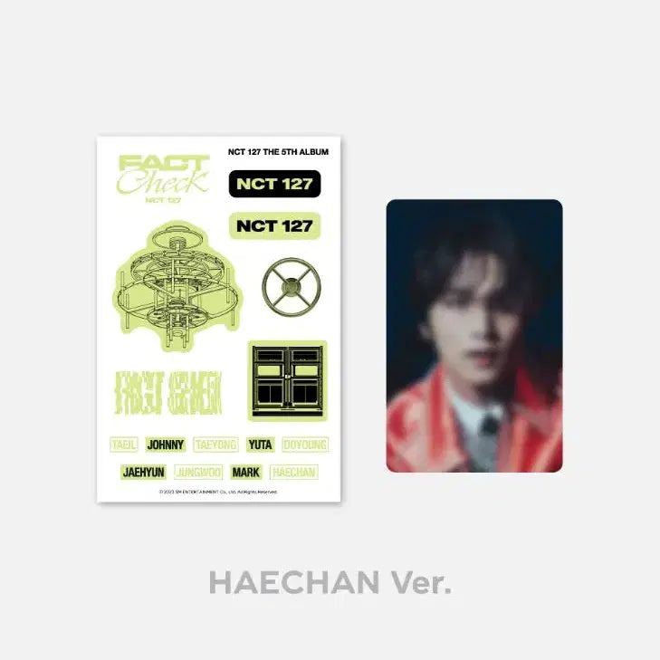 엔시티127 해찬 팩트체크 나이트글로우 야광 타투 스티커 포토카드 포카