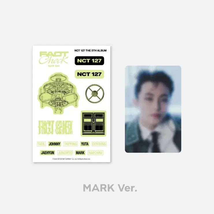 엔시티127 마크 팩트체크 나이트글로우 야광 타투 스티커 포토카드 포카