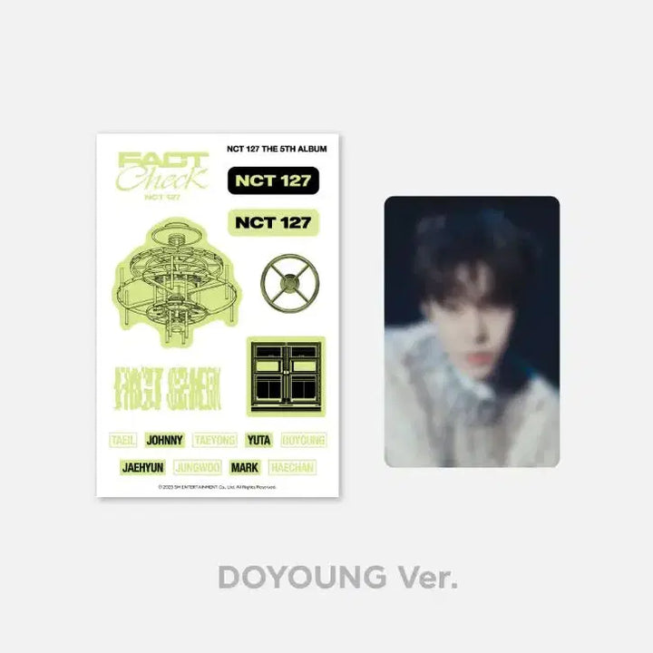 엔시티127 도영 팩트체크 나이트글로우 야광 타투 스티커 포토카드 포카