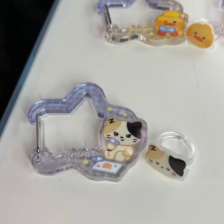 제로니 일본한정 로손 리니니 카라비너 아크릴반지 리키 제베원