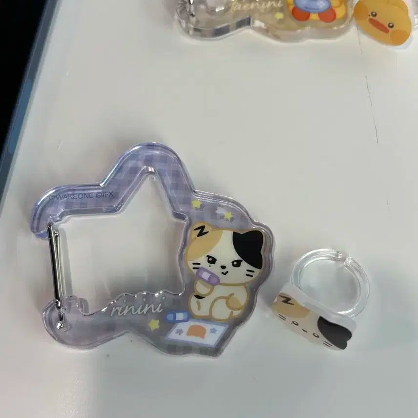 제로니 일본한정 로손 리니니 카라비너 아크릴반지 리키 제베원