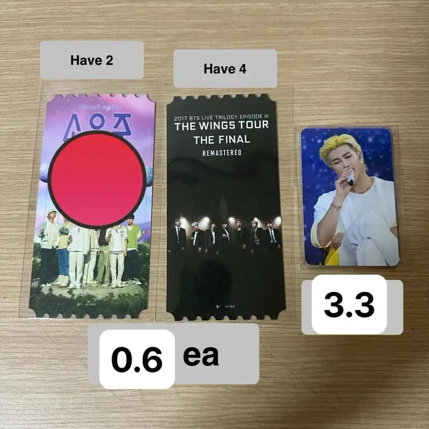 방탄소년단 한국 메가박스 뮤비위크 3주차 특전 윙즈 소우주 포카세트 티켓