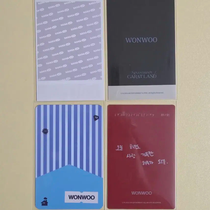 원우 포카 4장 일괄