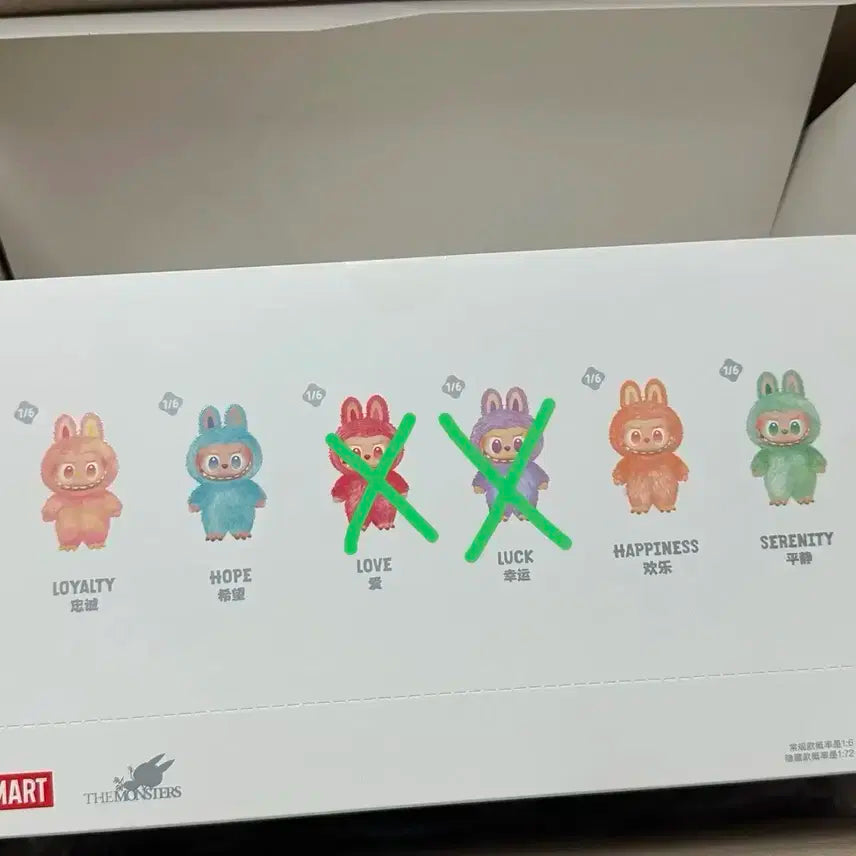 4가지일괄! 정품(공식) 라부부 하이라이트 / 충성,희망,행복,평온